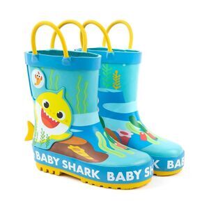 Baby Shark Childrens/Kids Rain Boots / Blue/Yellow